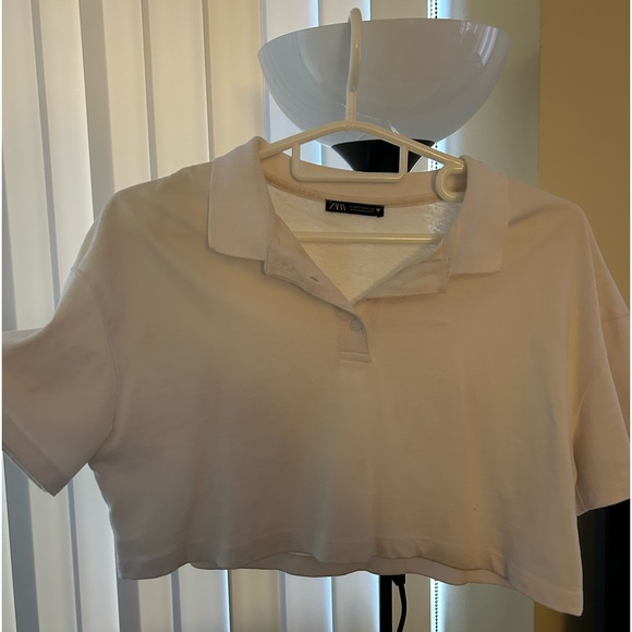 Cropped Zara Collared Top - Picture 1 of 1